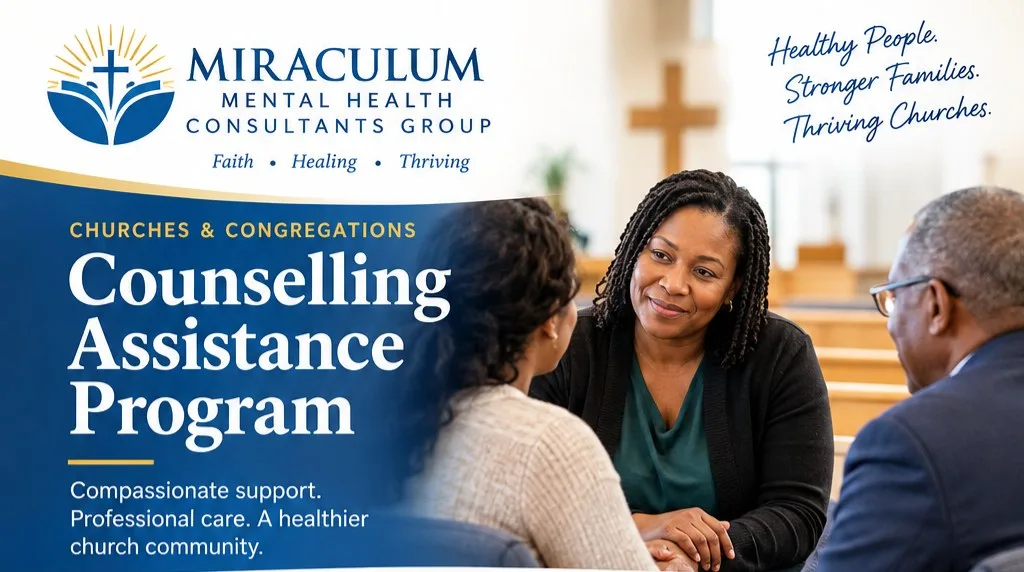 Counselling Assistance Program for churches and congregations. Compassionate support, professional care, a healthier church community.